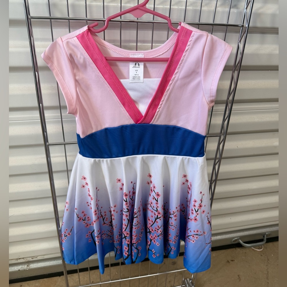 Little Adventures Girls Mulan Twirl Dress - Size 4 - Like New!!